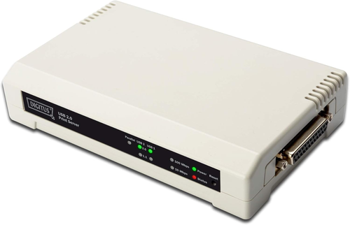 DN13006 Print Server 10/100 Mbit Con 2 Porte USB E 1 Porta, 25 Poli, Parallela - Foto 5 di 12