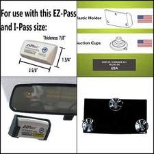 Free Thought Designs toll transponder holder for I-Pass EZ-Pass tags