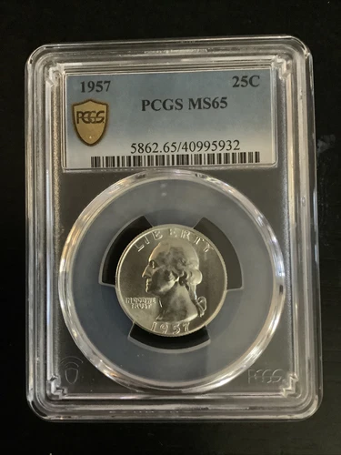 1957 25C Washington Quarter PCGS MS65 #2 Very nice coin as pictured