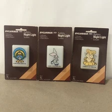 SYLVANIA Chewie Newgett Co 1982  Lot 3 Night Lights(bunny Skates,turkey&Tiger)