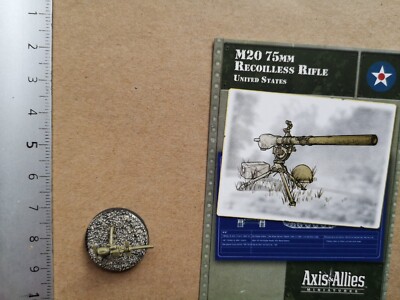 AXIS & ALLIES / M20 75MM RECOILLESS RIFLE 18/45 /MINIATURE +CARD G137 ...
