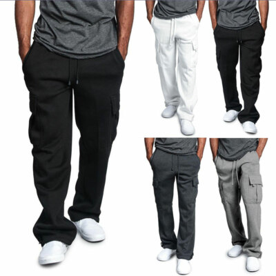 Men Fashion Casual Loose Sport Trousers 