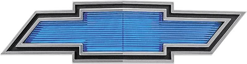 OER 3953669 1969 Chevrolet Impala Bel Air Biscayne Blue Bowtie Grill Emblem - Image 2 of 4