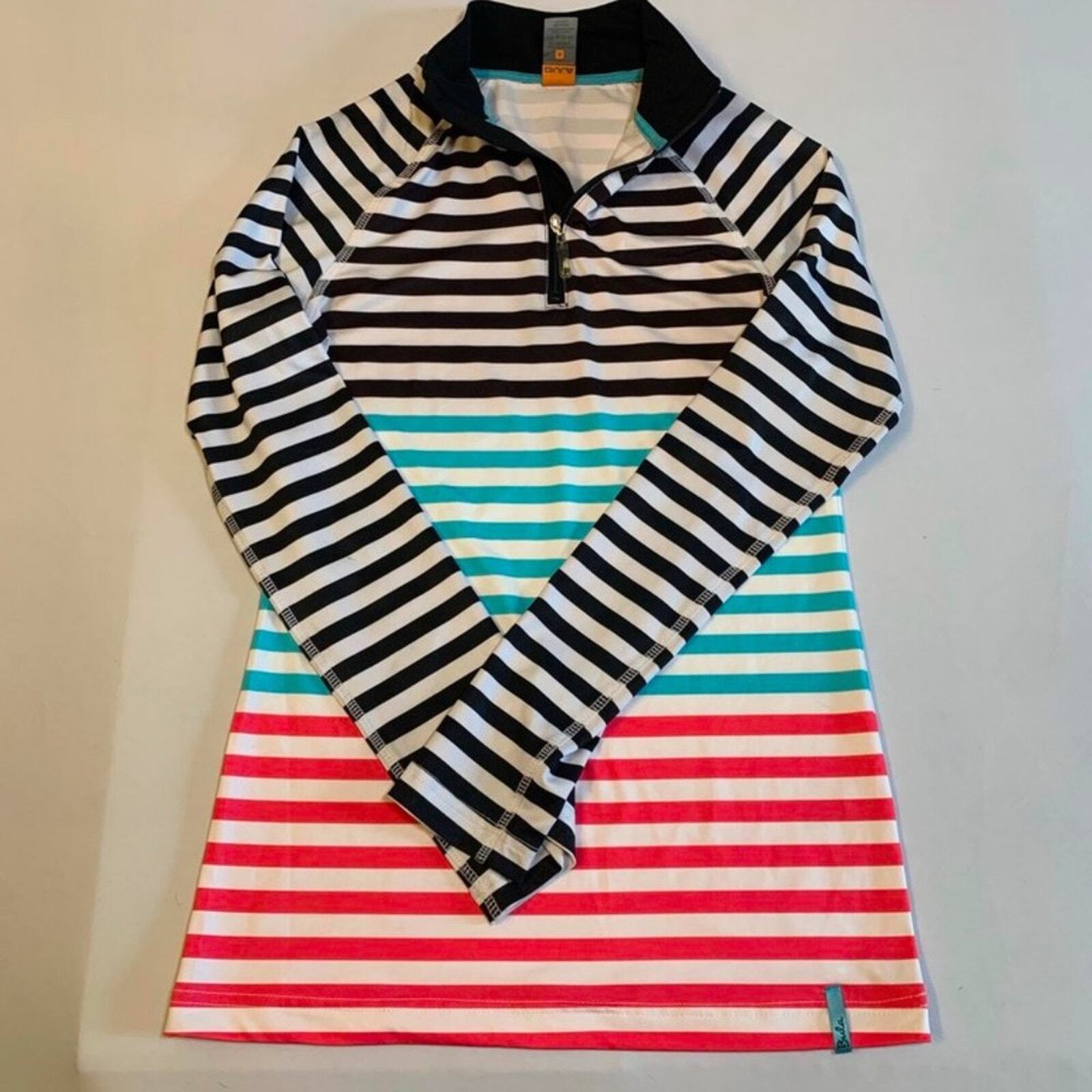 Bula Active multi-colored striped workout top S - image 2