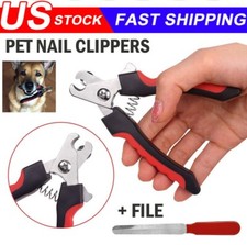 Dog Nail Clippers Trimmer Cat Pet Toenail Claw Cutter Grooming Scissors Blades