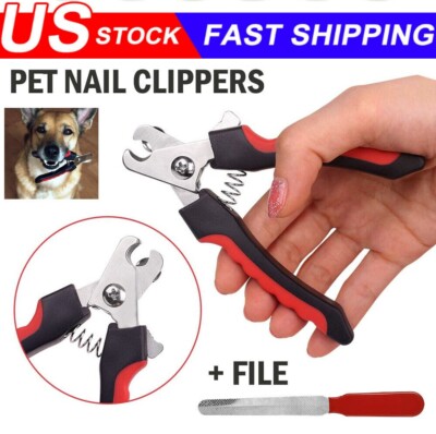 Dog Nail Clippers Trimmer Cat Pet Toenail Claw Cutter Grooming Scissors Blades