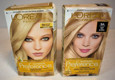 L'OREAL Set of 2 Preference Paris Light Ash Blonde 9A - Fade Defying Hair Color