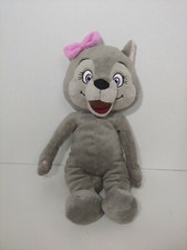 Fiesta Plush Great Wolf Lodge Violet the wolf gray pink hair bow