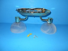 12 Volt Rv Dual Ceiling Light Polish Brass Frosted Covers Itc 39050 Free Ship
