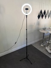 RGB LED Ring Light with Adjustable Tripod Stand, Phone Holder, AC Powered