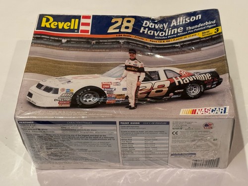 Revell 28 Davey Allison Havoline Thunderbird & Figure Model Kit Sealed NASCAR! - 第 2/5 張圖片