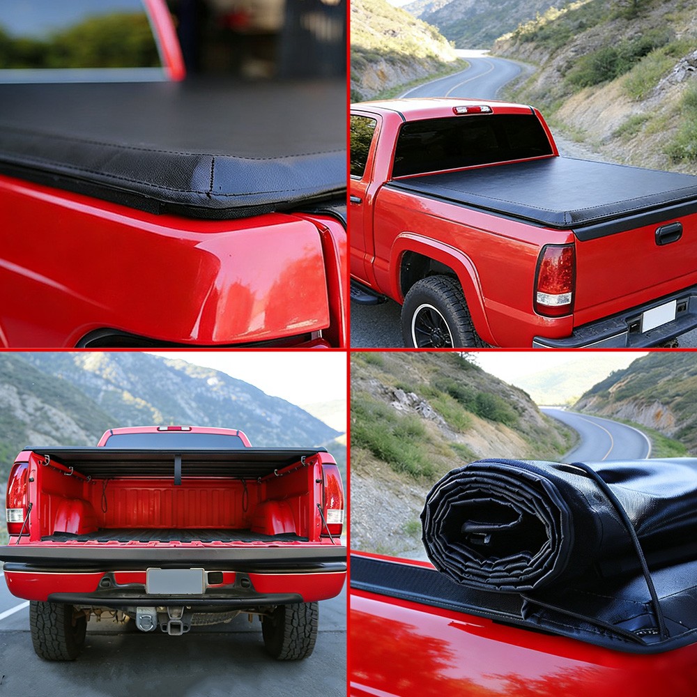 07-21 Toyota Tundra 5.5FT Tonneau Cover - Soft Vinyl Roll-Up  Drill Weatherproof