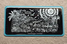 HTF Maniology MXM003 Dinosaur Jurassic Park Nail Stamp Plates Skeleton Volcano