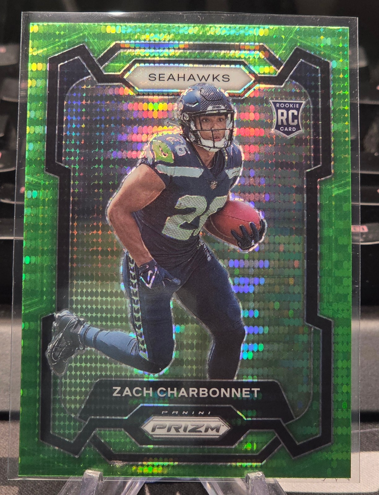 2023 Panini Prizm Zach Charbonnet Green Pulsar #392 RC