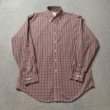 Brooks Brothers Shirt Mens Medium Red The Original Polo Preppy Slim Fit Preppy