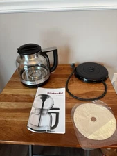 KitchenAid KCM0812 Coffee Brewer Carafe And Base With 2 Filters And Manual  READ