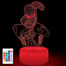 3D Night Light for Boys,16 Colors Dimmable Optical Illusion Lamp,Bedroom Deco...