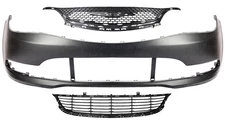 Front Bumper Cover Fascia & Grille Assembly Kit For 2015-2017 Chrysler 200