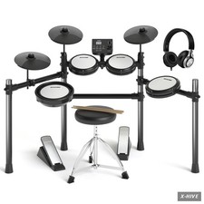 Electric Drum Set with Quiet Mesh Pads,Electronic Drum for Beginner,USB MIDI,Thr