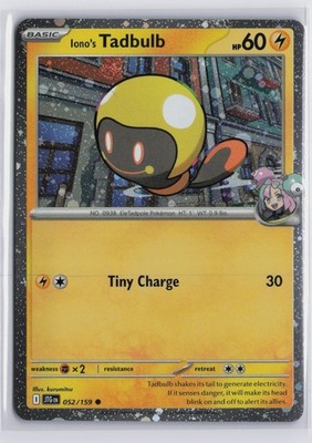 Iono's Tadbulb - Cosmos Holo 052/159 lono's Bellibolt ex Premium Promo