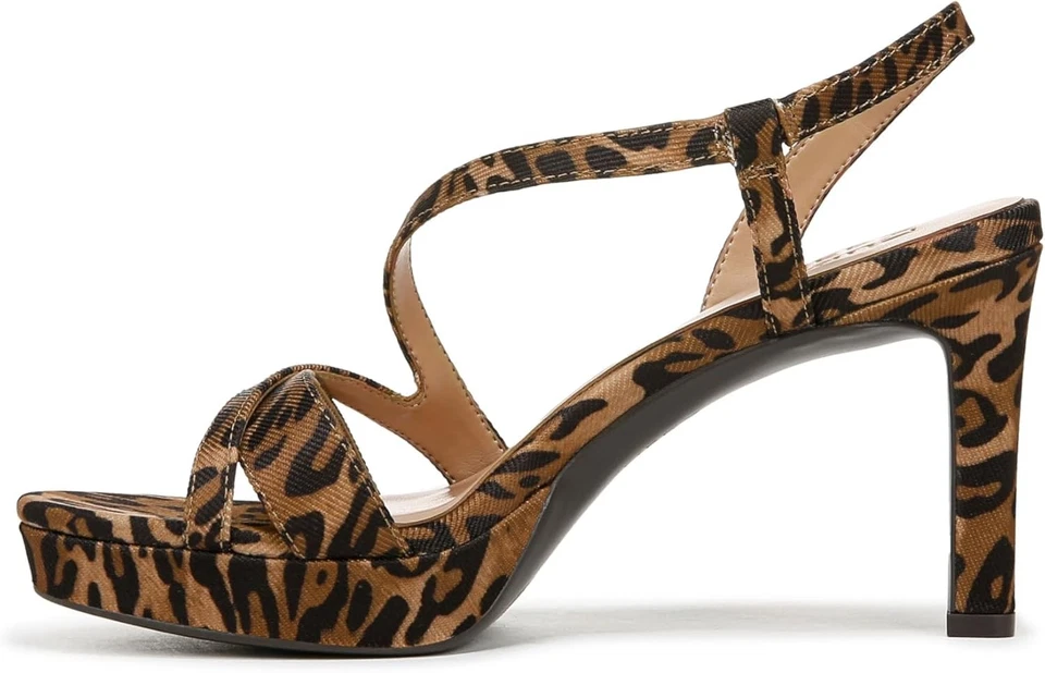 Sandalias de vestir Naturalizer para mujer Abby plataforma con tiras estampado animal guepardo 11W Foto 2 de 4