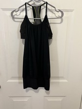 Lululemon Women's Tank Top Racerback Built-In Bra Scoop Neck Black Floral