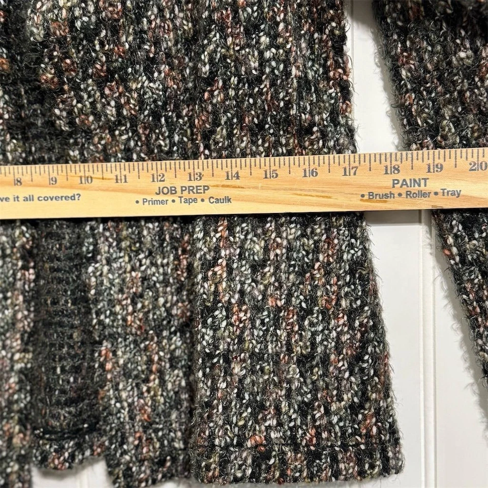 Cárdigan Tweeds Mediano Marrón jaspeado Grueso Tejido Chal Cuello Mezcla Lana De Colección Años 90 Foto 4 de 4