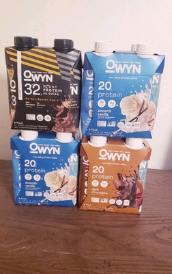 (16 Pack) OWYN Pro Protein Shake Vanilla, Drk Choco & Elite Chocolate VARIETY PK