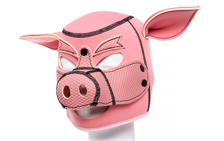 万圣节角色扮演头饰道具成人猪头束带面具约束礼物新品 — 第 3/4 张图片