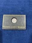 1930-P Silver Standing Liberty Quarter w/ Stone Immitading Epoxy Case