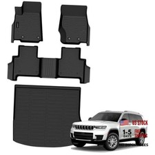 All Weather Floor Mats Cargo Mat Fit for Jeep Grand black floor cargo mats