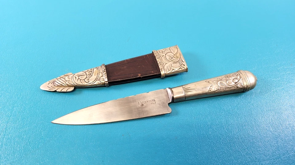 Cuchillo Daga Gaucho La Movediza Argentina De Colección + Vaina TR536 Foto 4 de 4