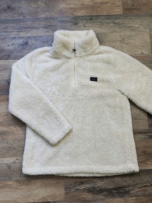 Simply Southern Simply Classic Sherpa Pullover Cream Women's Small Cozy Soft