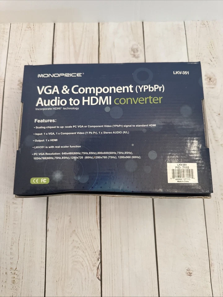 Monoprice VGA & Component (YPbPR) Audio to HDMI Converter LKV-351 NOB CHARITY - Bild 4 von 4