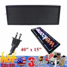 40" X 15" LED DIY Programmable Scrolling Message Open Sign Display Board 3-COLOR