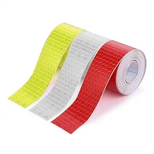 3 Rolls High-Visibility Reflective Tape - Waterproof Self-Adhesive Safety Sticke