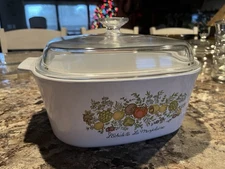 Corning Ware L'Echalote La Marjolaine Spice of Life 5 Quart Dish A-5-B w Lid