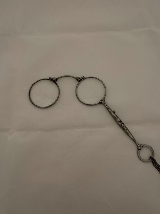 Antique Folding Lorgnette Spectacles Platinin - image 1