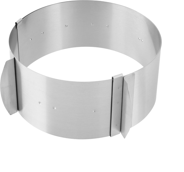 Zenker Patisserie Tortenring Verstellbar Ø16-30Cm Mit Griffen Silber-image