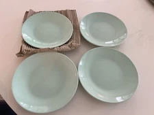 Set Of 4 Project62 Turquoise Stoneware Salad Plates 7.8in Discontinued Mint NEW