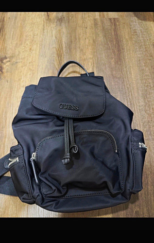 GUESS Women’s Black Logo Backpack Drawstring