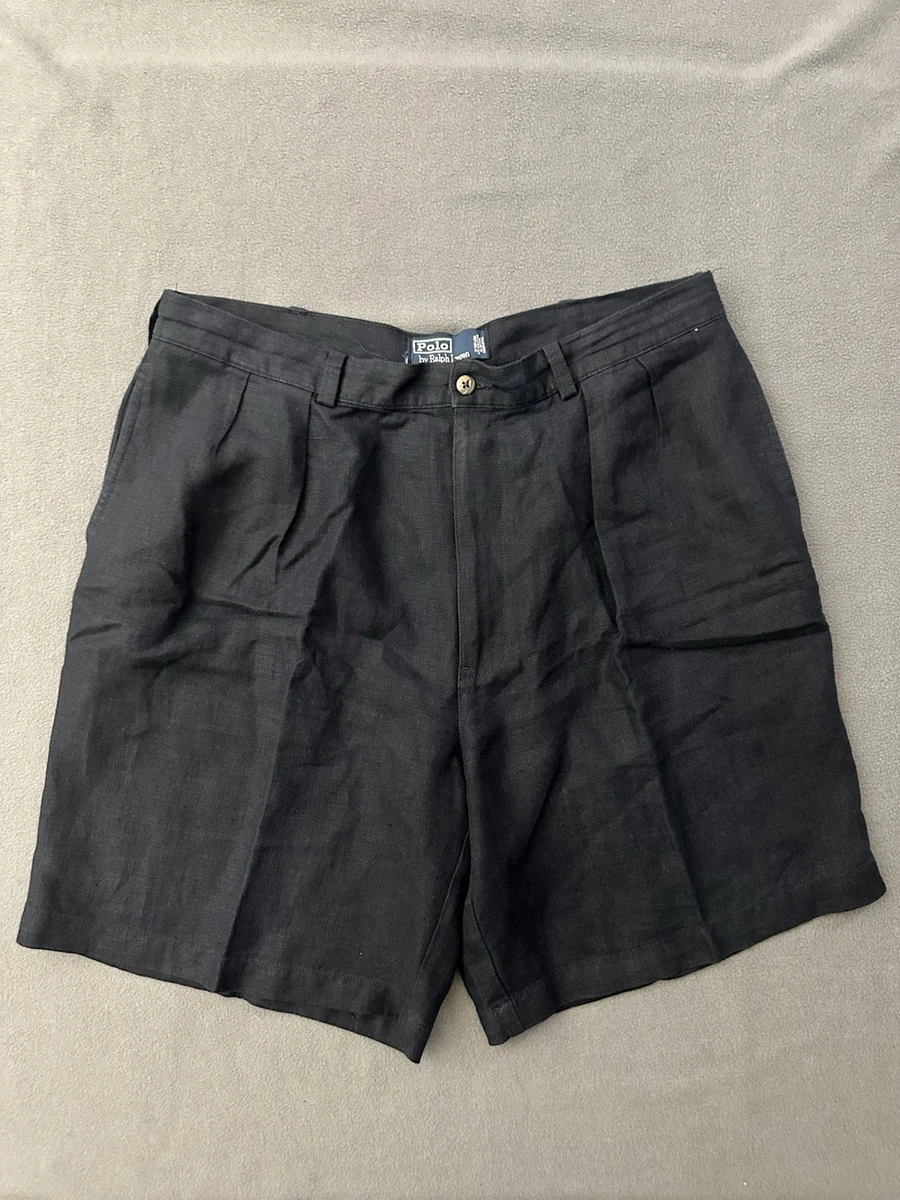 パンツ 90s Polo Ralph Lauren Black linen shorts Polo Ralph Lauren Linen Black Shorts for Men for sale | eBay