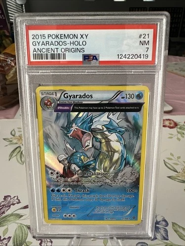 2015 Gyarados Holo Rare XY Ancient Origins 21/98 PSA 7