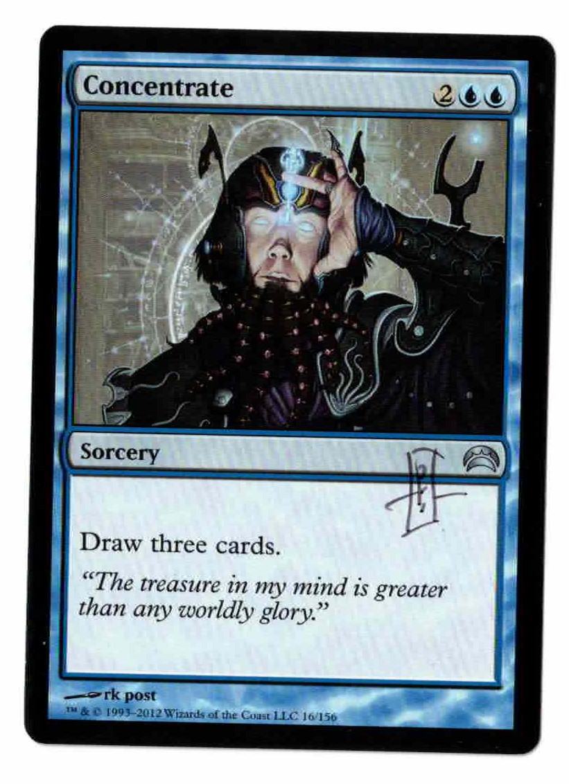 Concentrate Planechase 2012 signed by artist rk post!