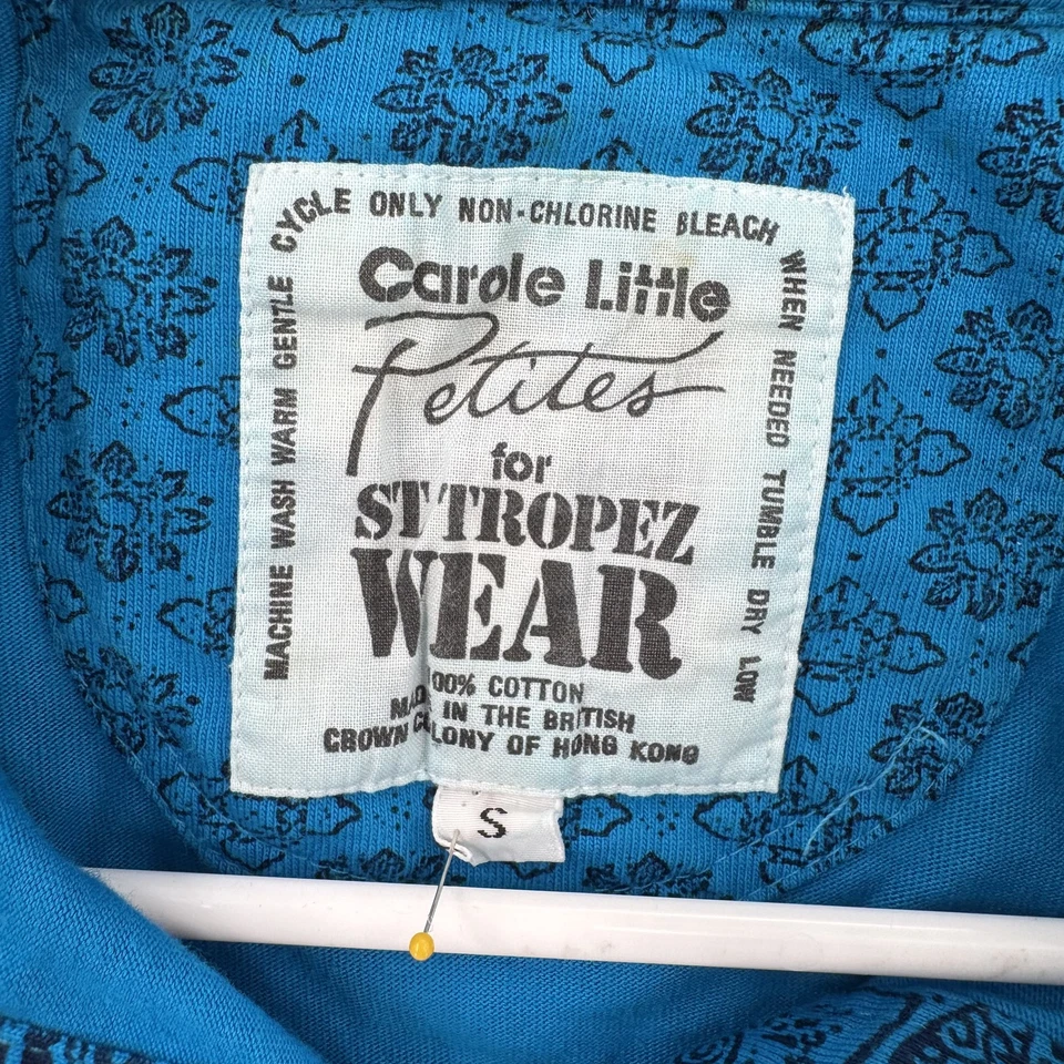 Suéter pequeño vintage Carole para mujer patrón pequeño St Tropez Wear suéter años 80 Foto 3 de 4