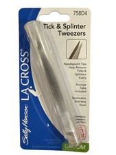  758D4 Sally Hansen LA CROSS Tick  Splinter Tweezers Storage Tube Included