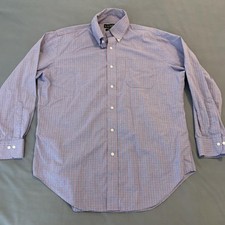 Lauren Ralph Lauren Shirt Mens 16 32/33 Blue Classic Fit Non Iron Button Down