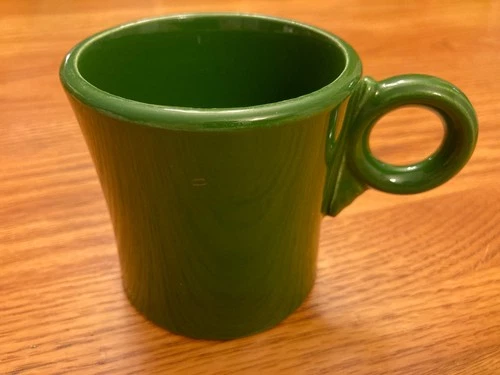 Vintage Fiestaware - 1950s Tom & Jerry coffee mug - forest green "O-ring" (exc.)