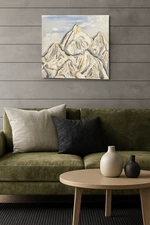 Canvas textured wallart acrylic hand painting snow mountains creative art