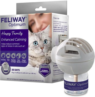 Feliway Optimum Cat Calming Diffuser Starter Kit, 48ml   30-Day Stress Relief